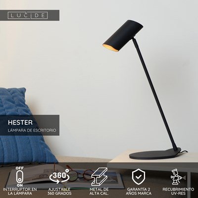 Lucide HESTER - Lámpara de escritorio - 1xGU10 - Antracita